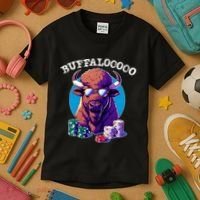 Lucky Buffalo Casino Slot Machine Buffalooooo Gambling Kids T-Shirt thumb 3