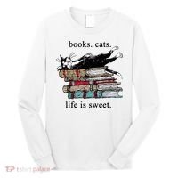 Literary Books Cats Life Is Sweet Long Sleeve Shirt thumb 0
