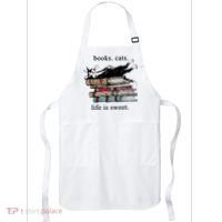 Literary Books Cats Life Is Sweet Apron thumb 0