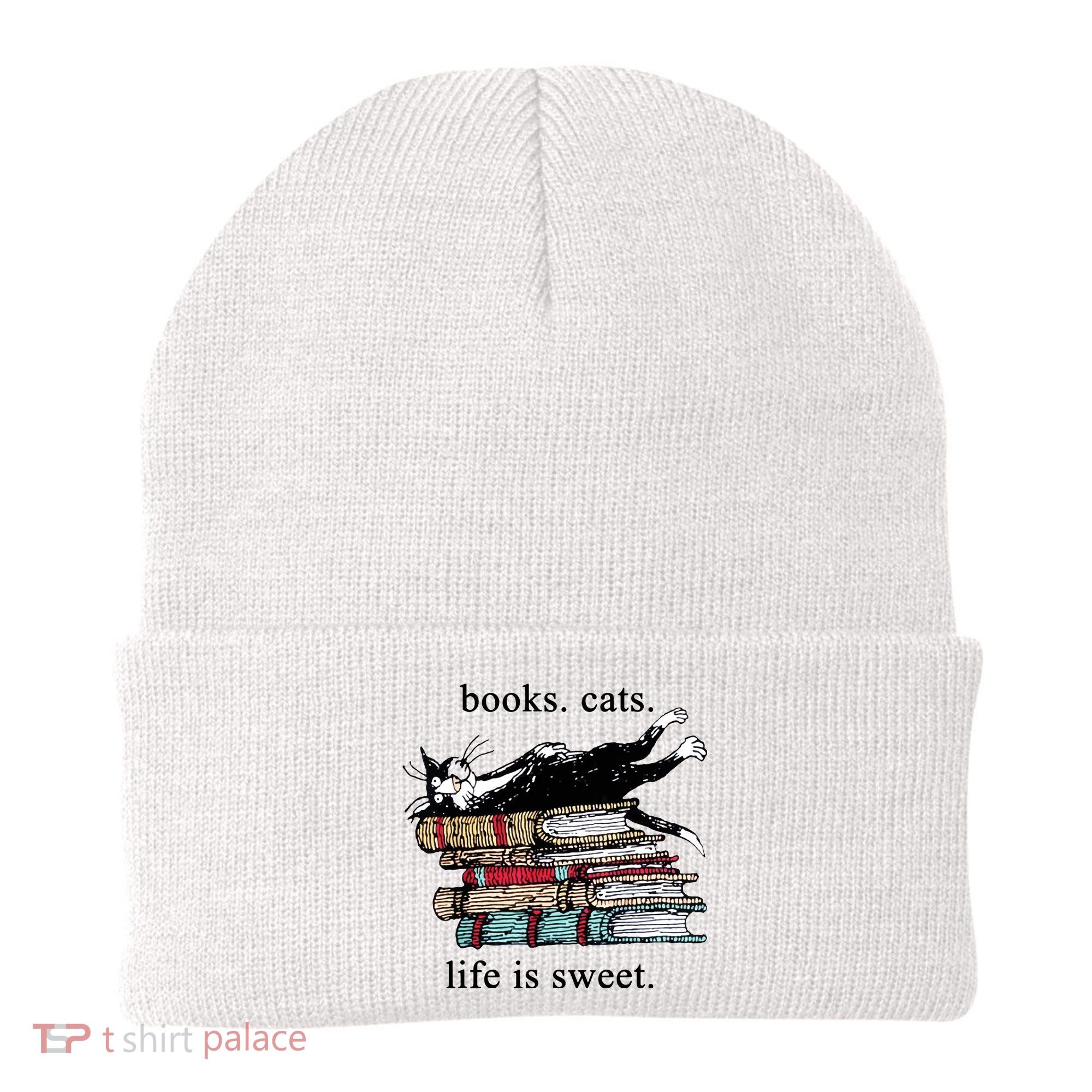 Literary Books Cats Life Is Sweet Beanie