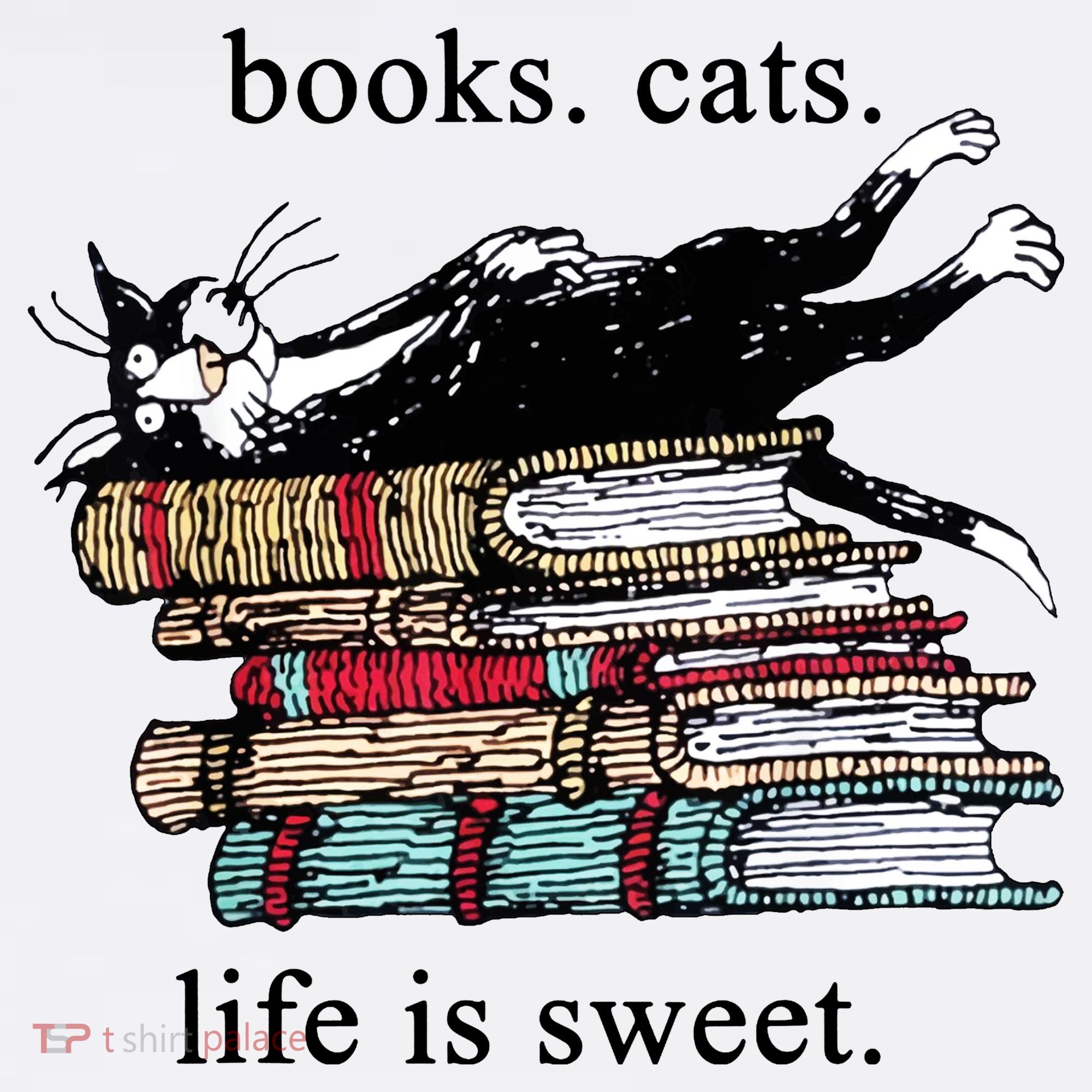 Literary Books Cats Life Is Sweet Women's Hoodie