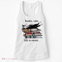 Literary Books Cats Life Is Sweet Women's Tank Top thumb 0