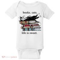 Literary Books Cats Life Is Sweet Baby Bodysuit thumb 0