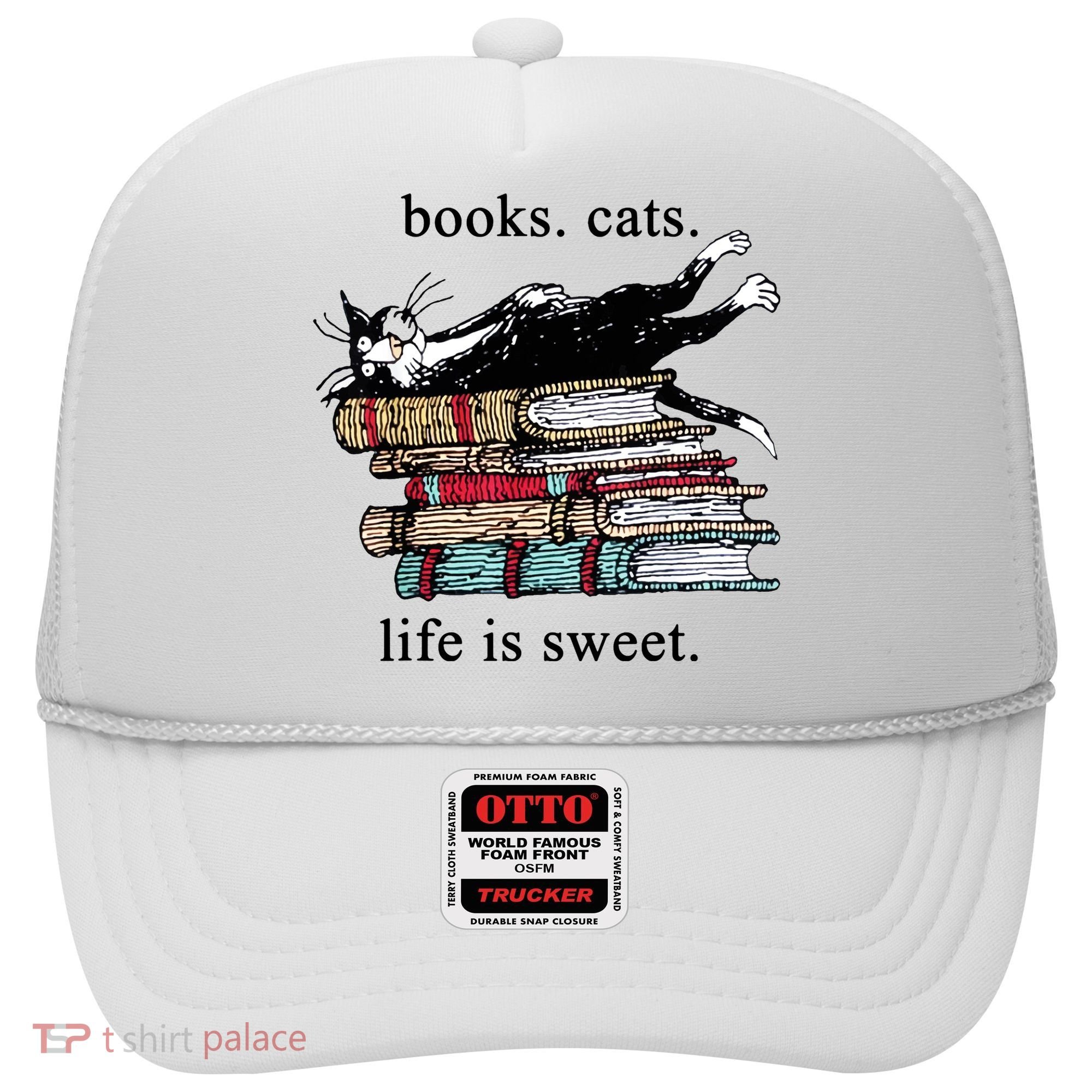 Literary Books Cats Life Is Sweet Hat