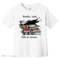 Literary Books Cats Life Is Sweet Toddler T-Shirt thumb 0