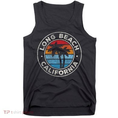 Long Beach California Ca Vintage Graphic Retro 70s Tank Top
