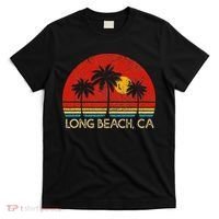 Long Beach California CA Surfer Retro Sunset Vintage T-Shirt thumb 0