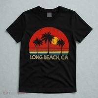 Long Beach California CA Surfer Retro Sunset Vintage T-Shirt thumb 5