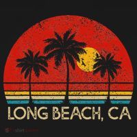 Long Beach California CA Surfer Retro Sunset Vintage T-Shirt thumb 7