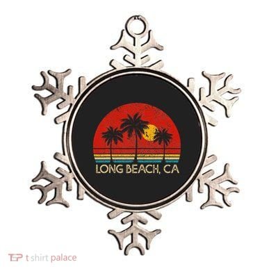 Long Beach California CA Surfer Retro Sunset Vintage Ornament