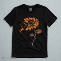 Leukemia Blood Cancer Awareness Orange Ribbon Sunflower T-Shirt thumb 5