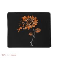 Leukemia Blood Cancer Awareness Orange Ribbon Sunflower Mousepad thumb 0