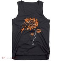 Leukemia Blood Cancer Awareness Orange Ribbon Sunflower Tank Top thumb 0