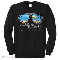 Long Beach California Palm Tree Sunglasses Souvenir Sweatshirt thumb 0