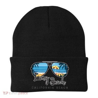 Long Beach California Palm Tree Sunglasses Souvenir Beanie