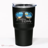 Long Beach California Palm Tree Sunglasses Souvenir Tumbler thumb 0