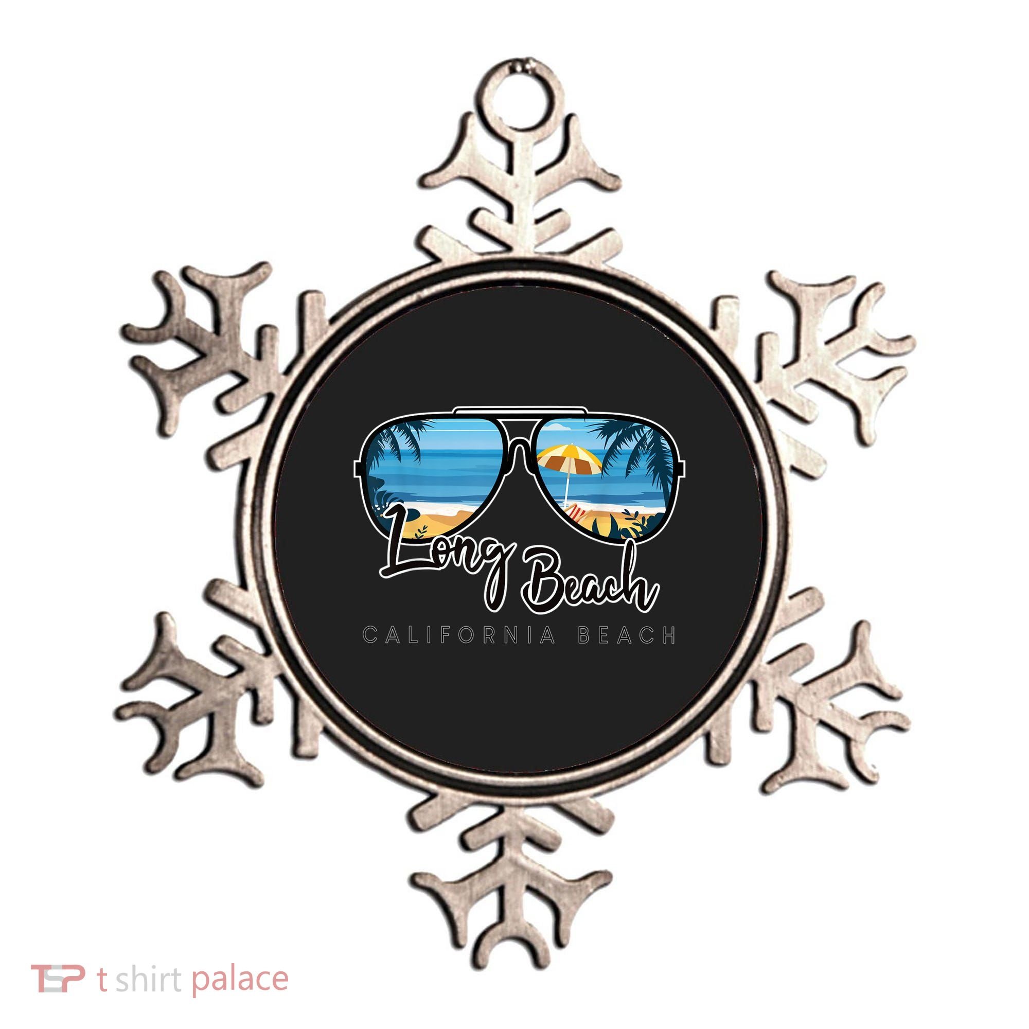 Long Beach California Palm Tree Sunglasses Souvenir Ornament