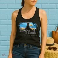 Long Beach California Palm Tree Sunglasses Souvenir Women's Tank Top thumb 2