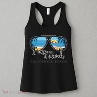 Long Beach California Palm Tree Sunglasses Souvenir Women's Tank Top thumb 3