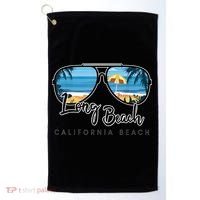 Long Beach California Palm Tree Sunglasses Souvenir Golf Towel thumb 0