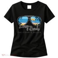 Long Beach California Palm Tree Sunglasses Souvenir Women's T-Shirt thumb 0