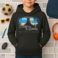 Long Beach California Palm Tree Sunglasses Souvenir Kids Hoodie thumb 2