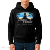 Long Beach California Palm Tree Sunglasses Souvenir Kids Hoodie thumb 4