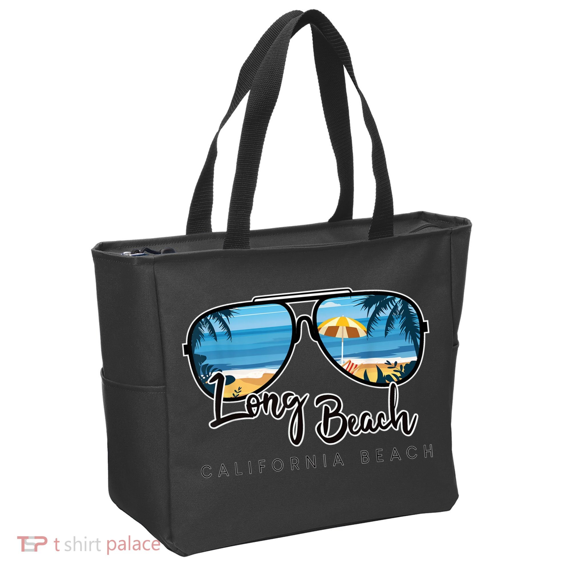 Long Beach California Palm Tree Sunglasses Souvenir Tote Bag