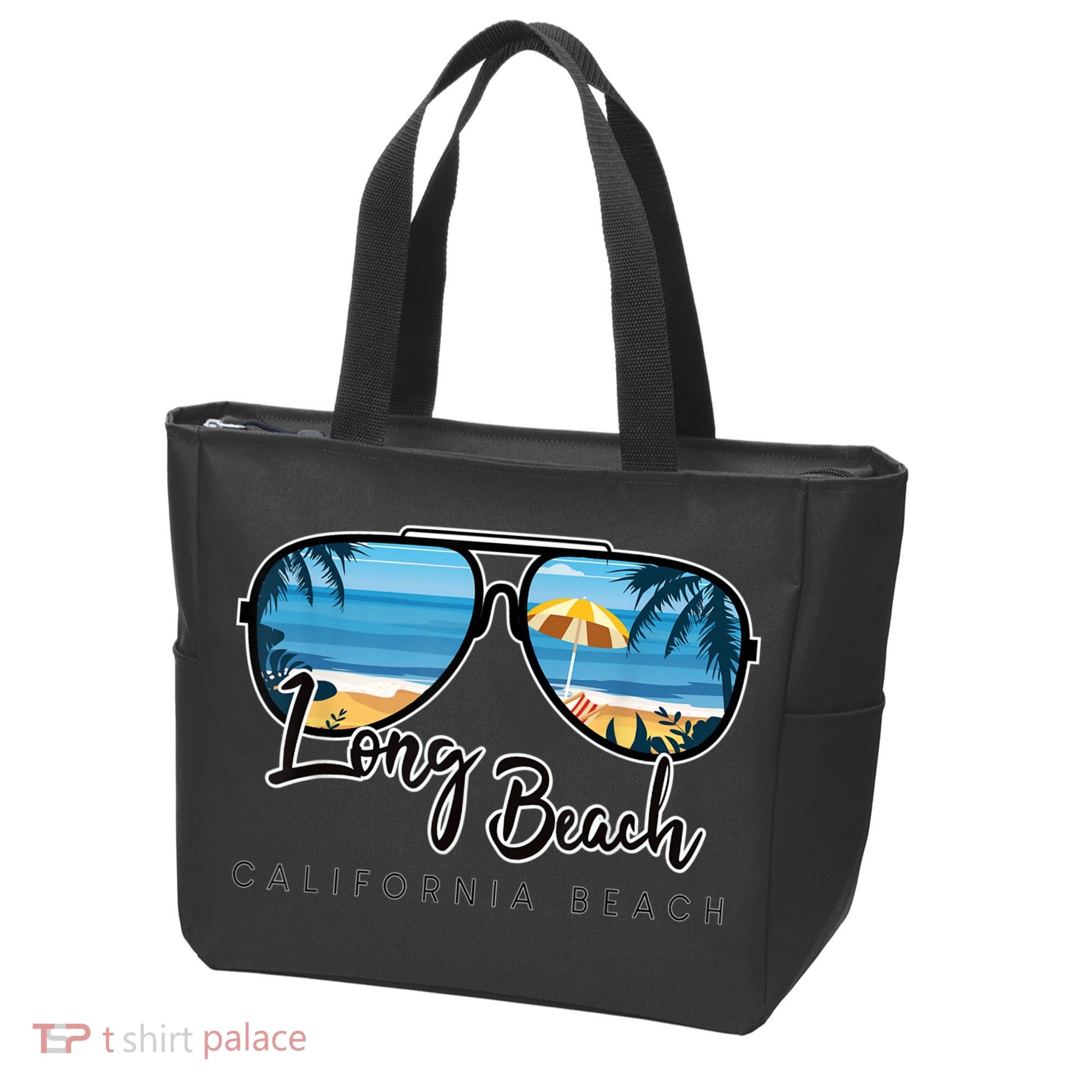 Long Beach California Palm Tree Sunglasses Souvenir Tote Bag