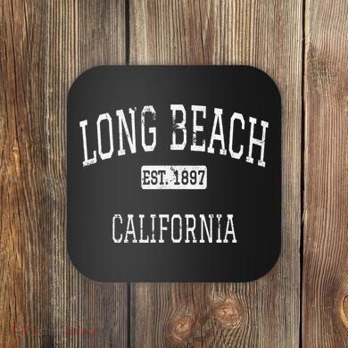 Long Beach California Ca Vintage Coaster