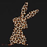 Leopard Bunny Cute Gift USA-Made Doggie Bandana thumb 2