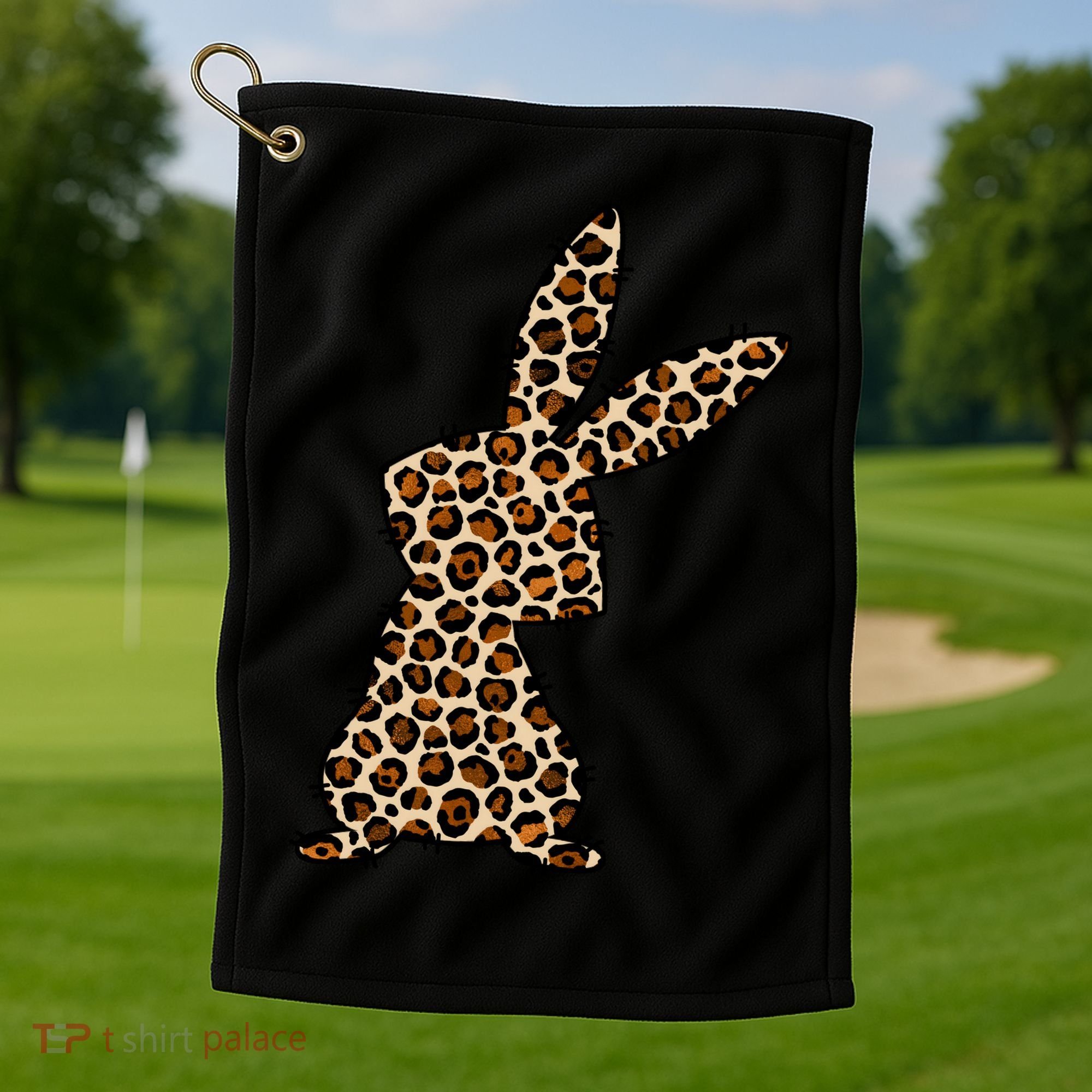 Leopard Bunny Cute Gift Golf Towel