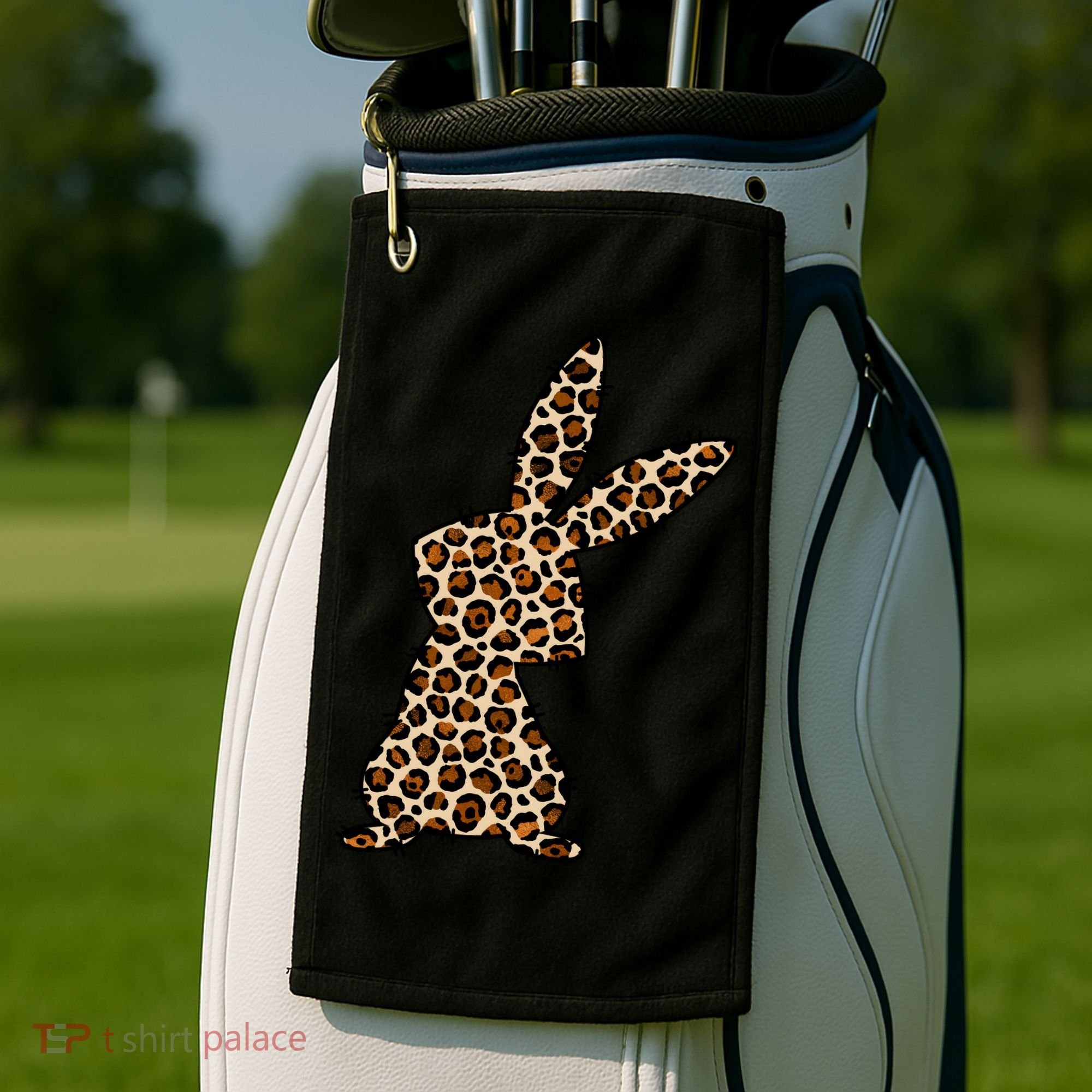 Leopard Bunny Cute Gift Golf Towel