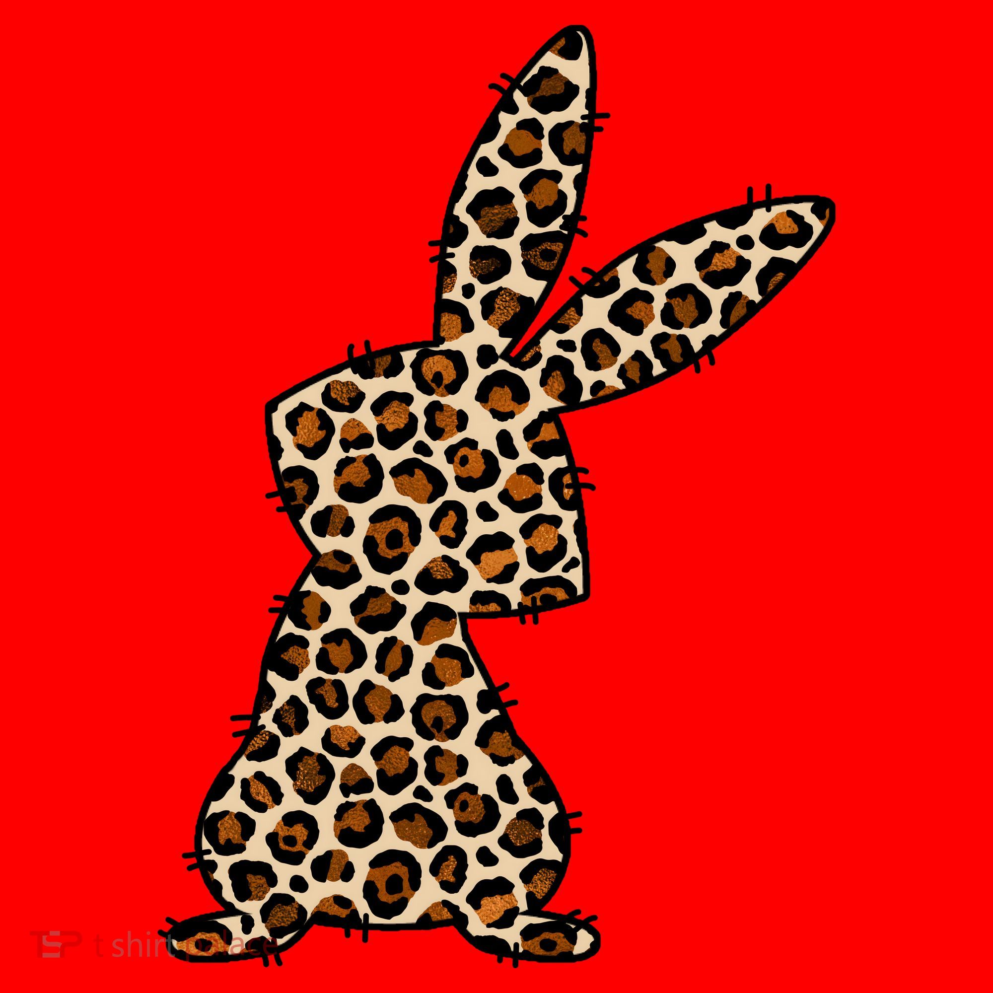 Leopard Bunny Cute Gift Santa Hat