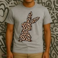 Leopard Bunny Cute Gift T-Shirt thumb 3