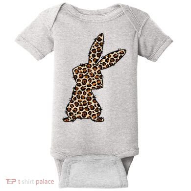 Leopard Bunny Cute Gift Baby Bodysuit