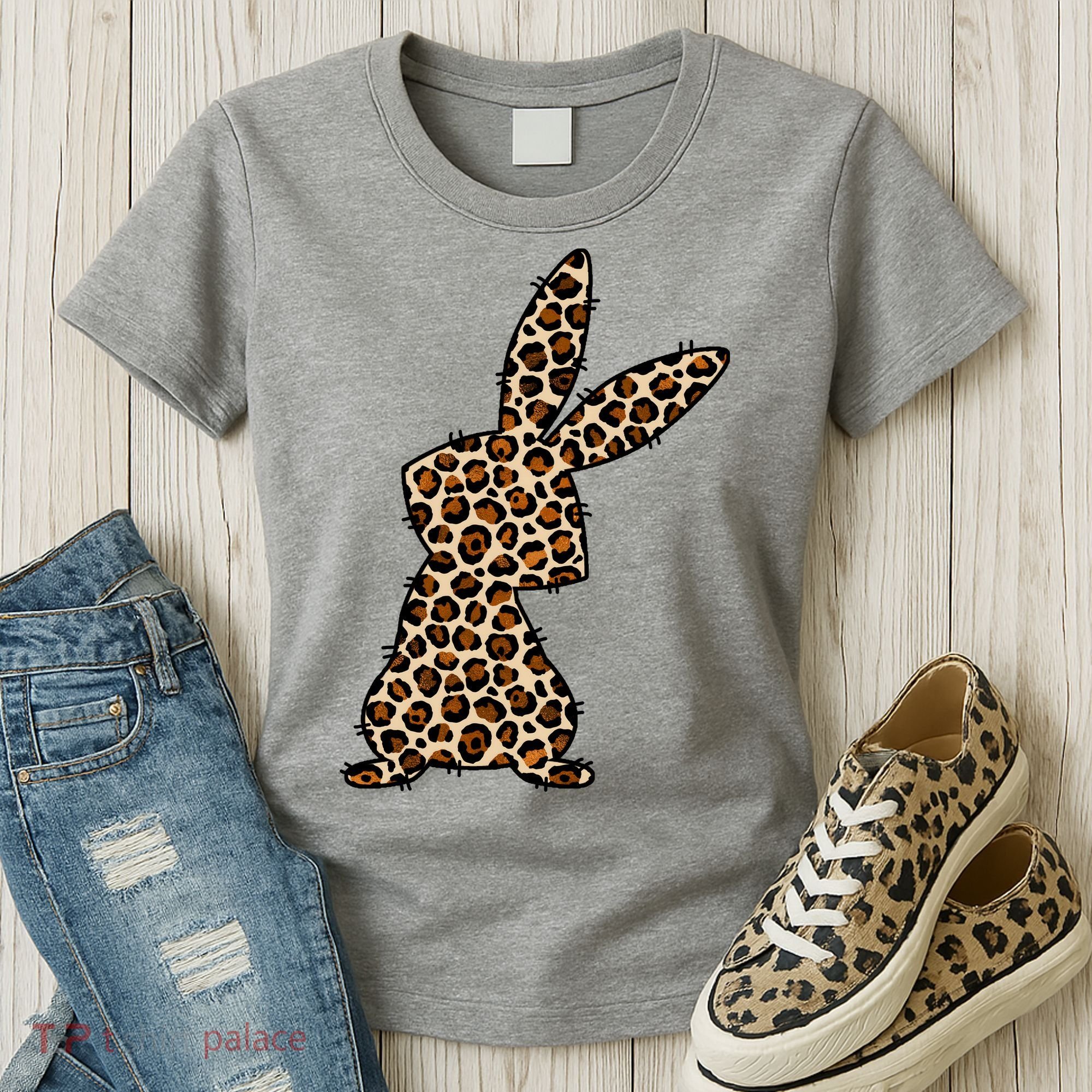 Leopard Bunny Cute Gift Women's T-Shirt