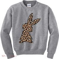 Leopard Bunny Cute Gift Kids Sweatshirt thumb 0