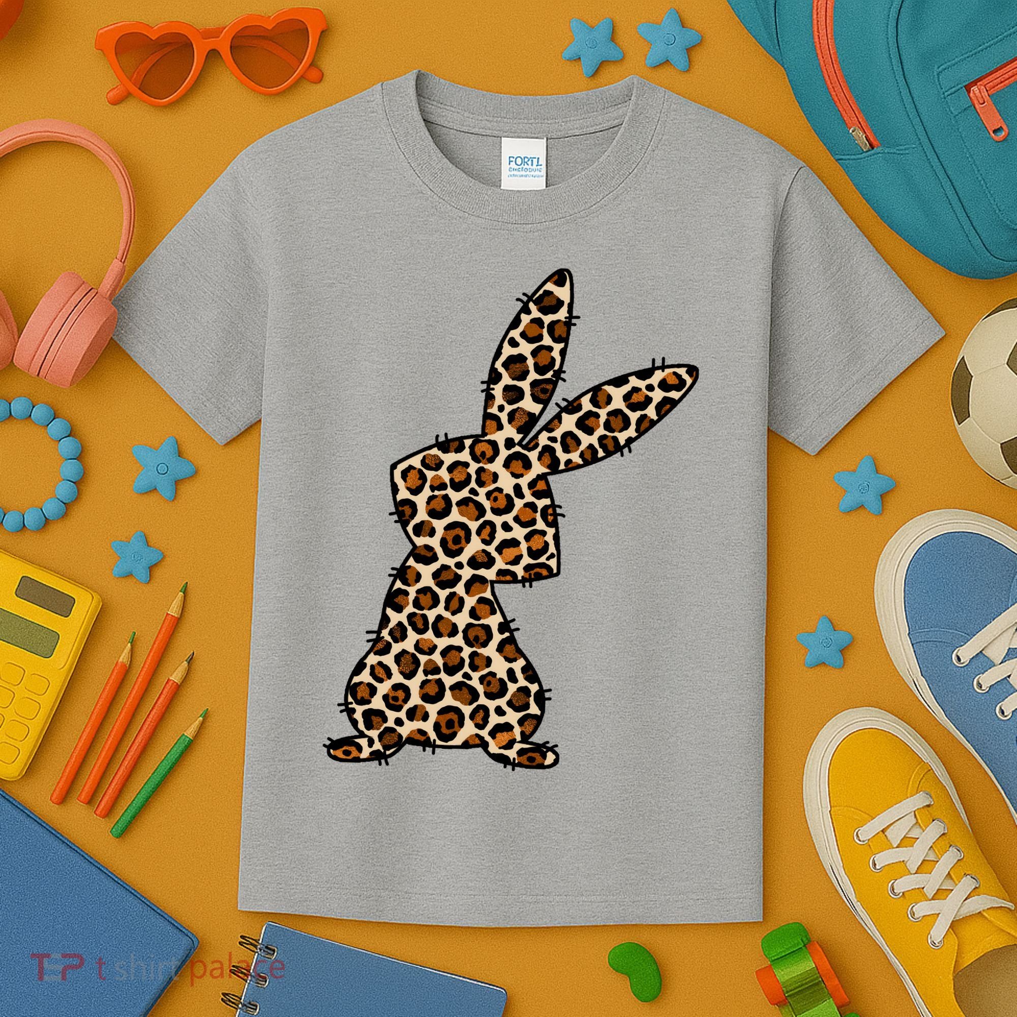 Leopard Bunny Cute Gift Kids T-Shirt