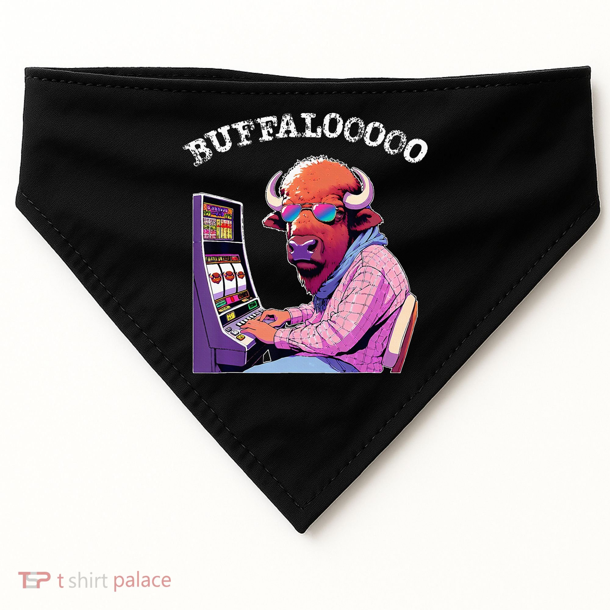 Lucky Buffalo Casino Slot Machine Buffalooooo Gambling USA-Made Doggie Bandana