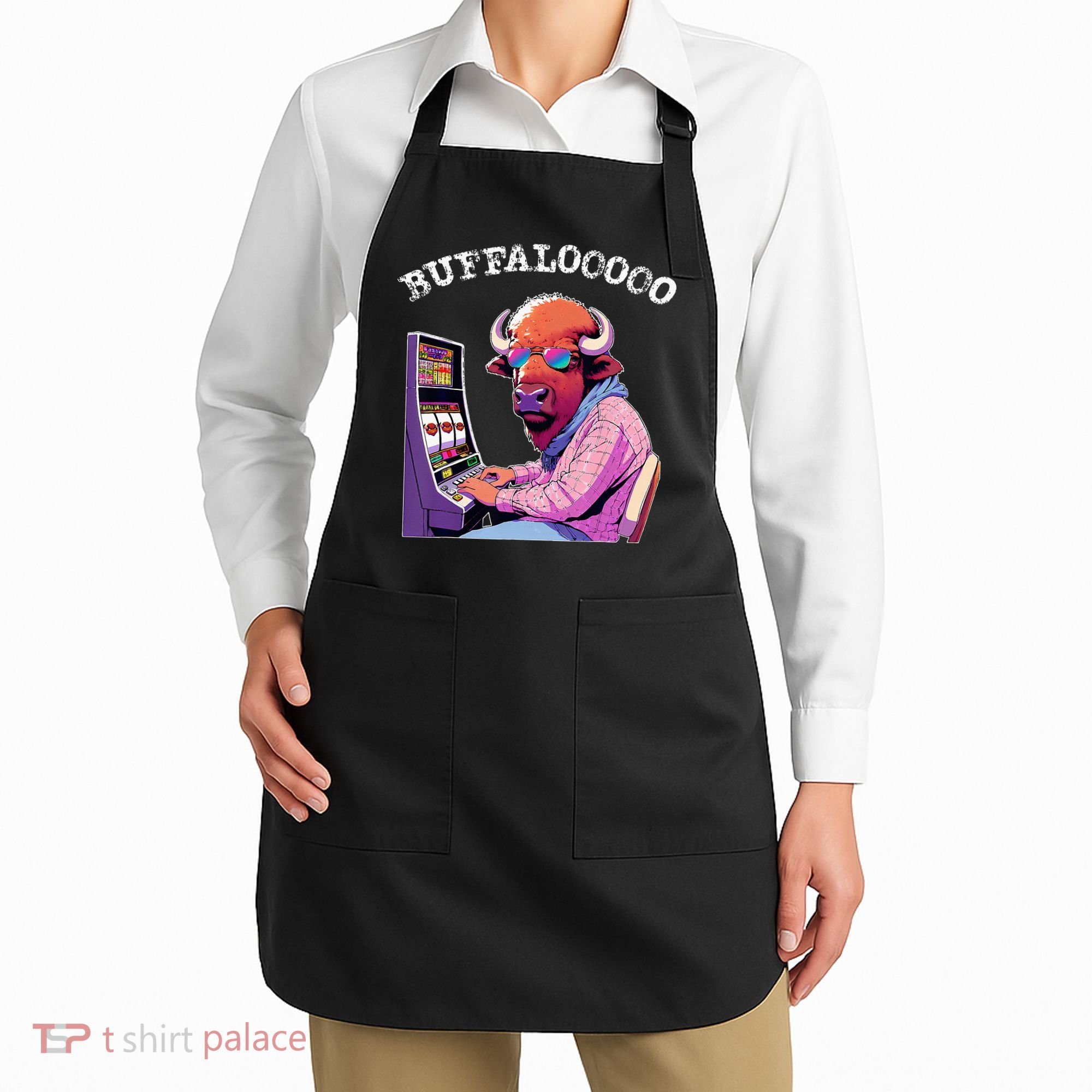 Lucky Buffalo Casino Slot Machine Buffalooooo Gambling Apron