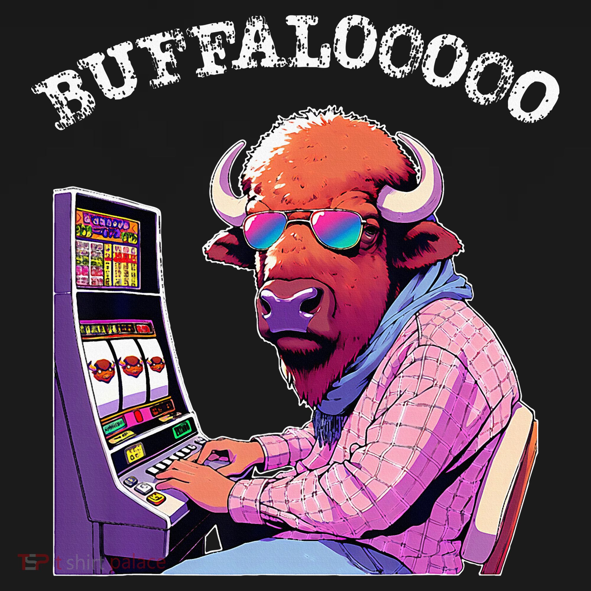 Lucky Buffalo Casino Slot Machine Buffalooooo Gambling Sweatshirt