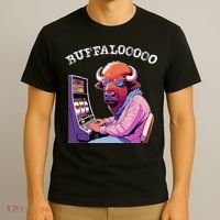Lucky Buffalo Casino Slot Machine Buffalooooo Gambling T-Shirt thumb 3