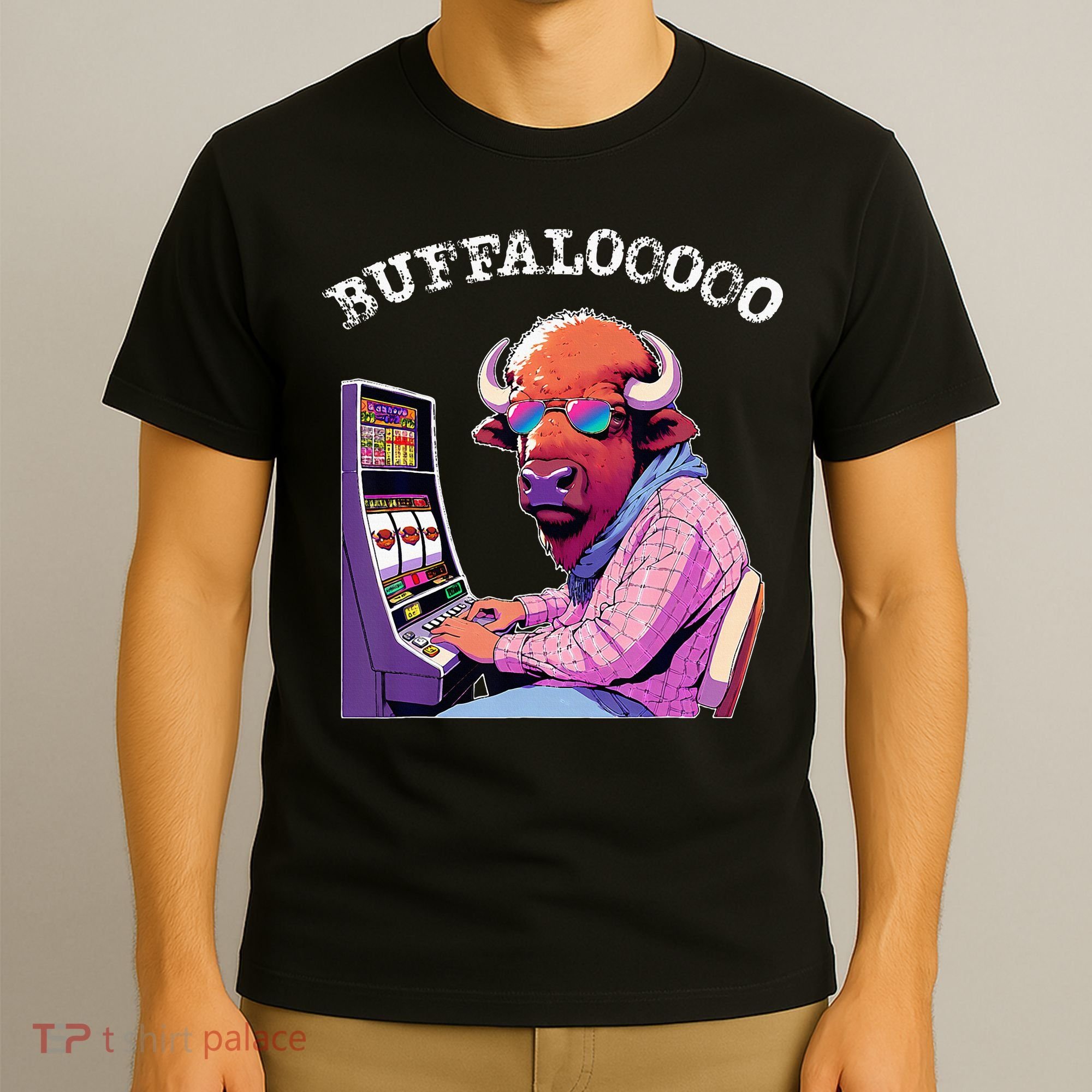 Lucky Buffalo Casino Slot Machine Buffalooooo Gambling T-Shirt