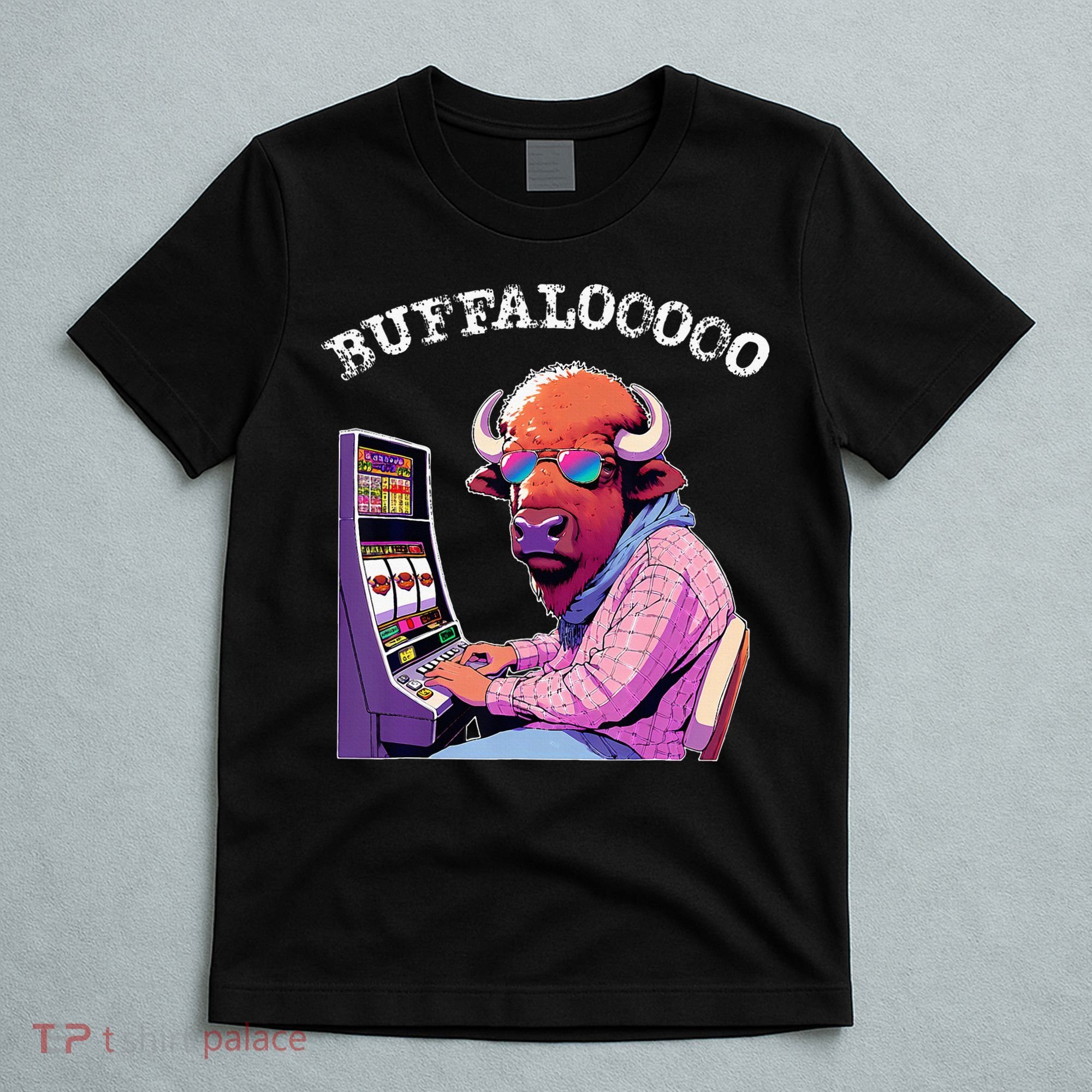 Lucky Buffalo Casino Slot Machine Buffalooooo Gambling T-Shirt