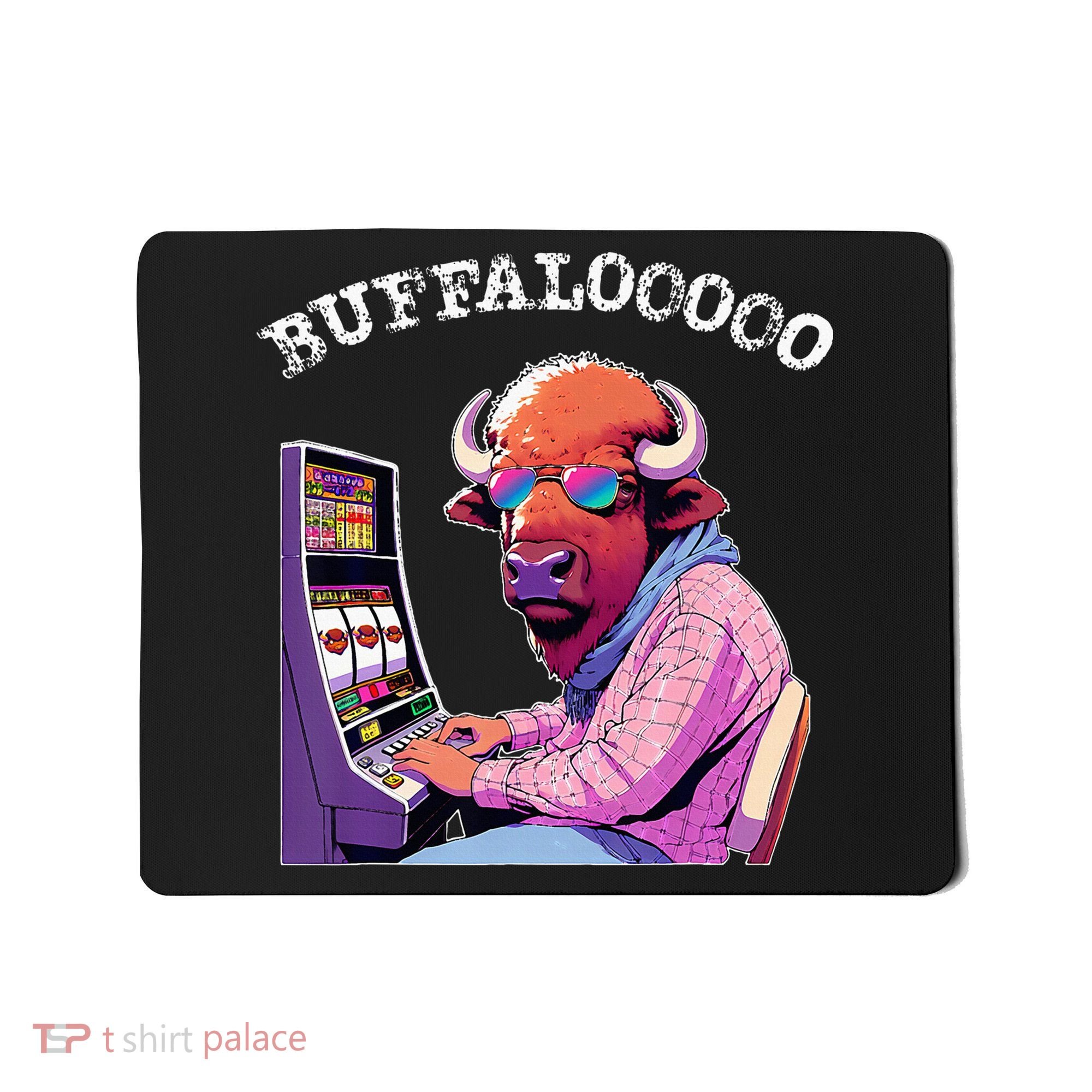 Lucky Buffalo Casino Slot Machine Buffalooooo Gambling Mousepad