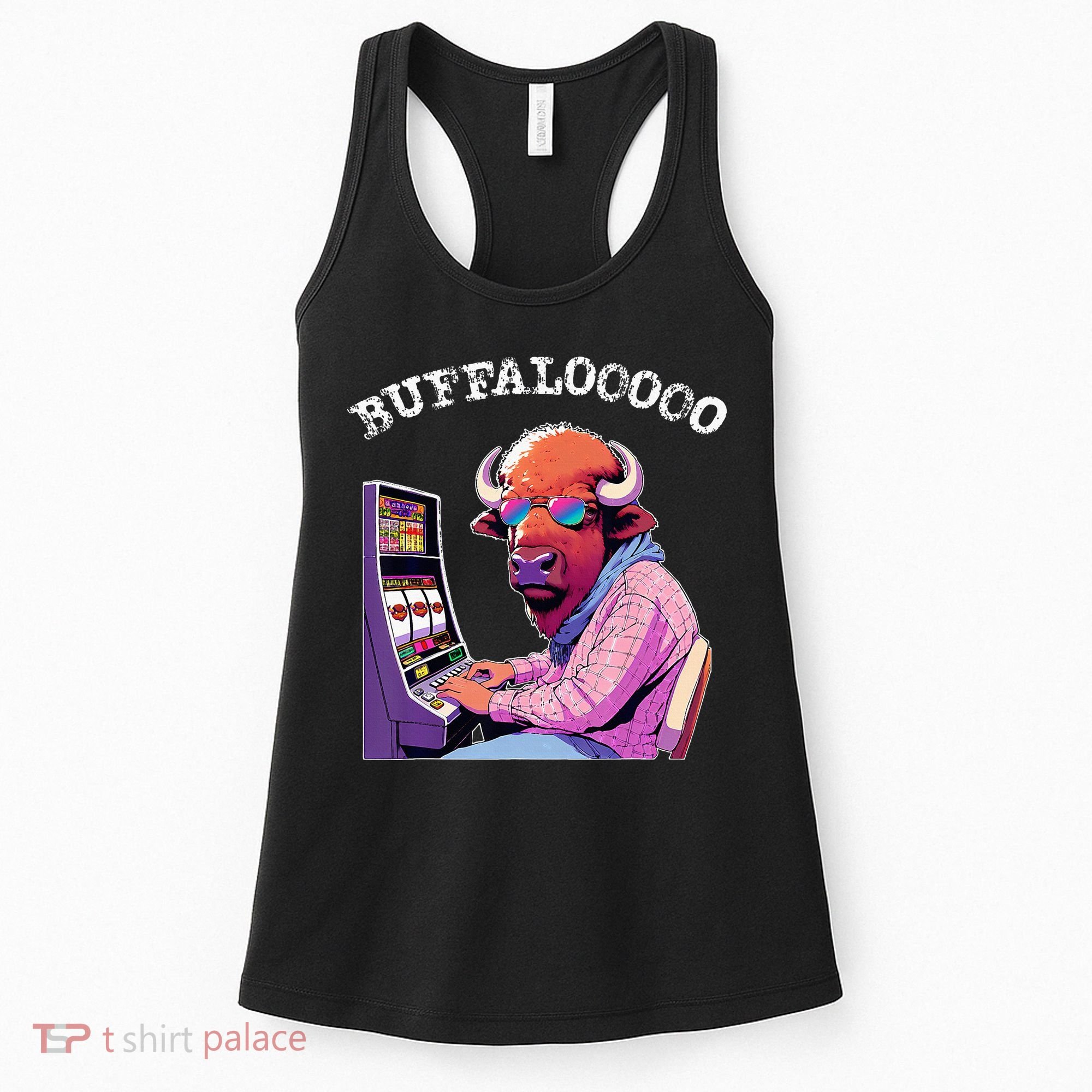 Lucky Buffalo Casino Slot Machine Buffalooooo Gambling Women's Tank Top
