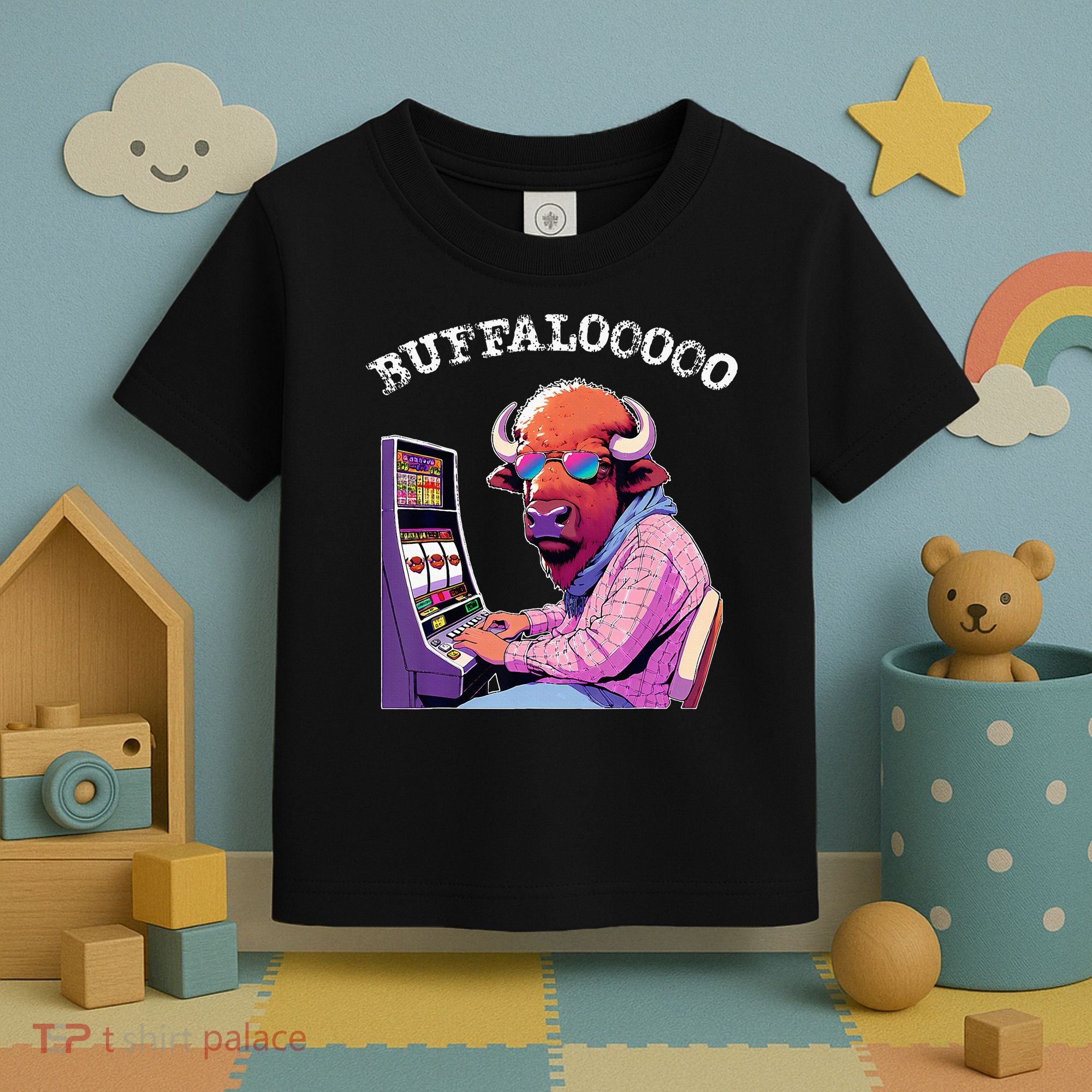 Lucky Buffalo Casino Slot Machine Buffalooooo Gambling Toddler T-Shirt