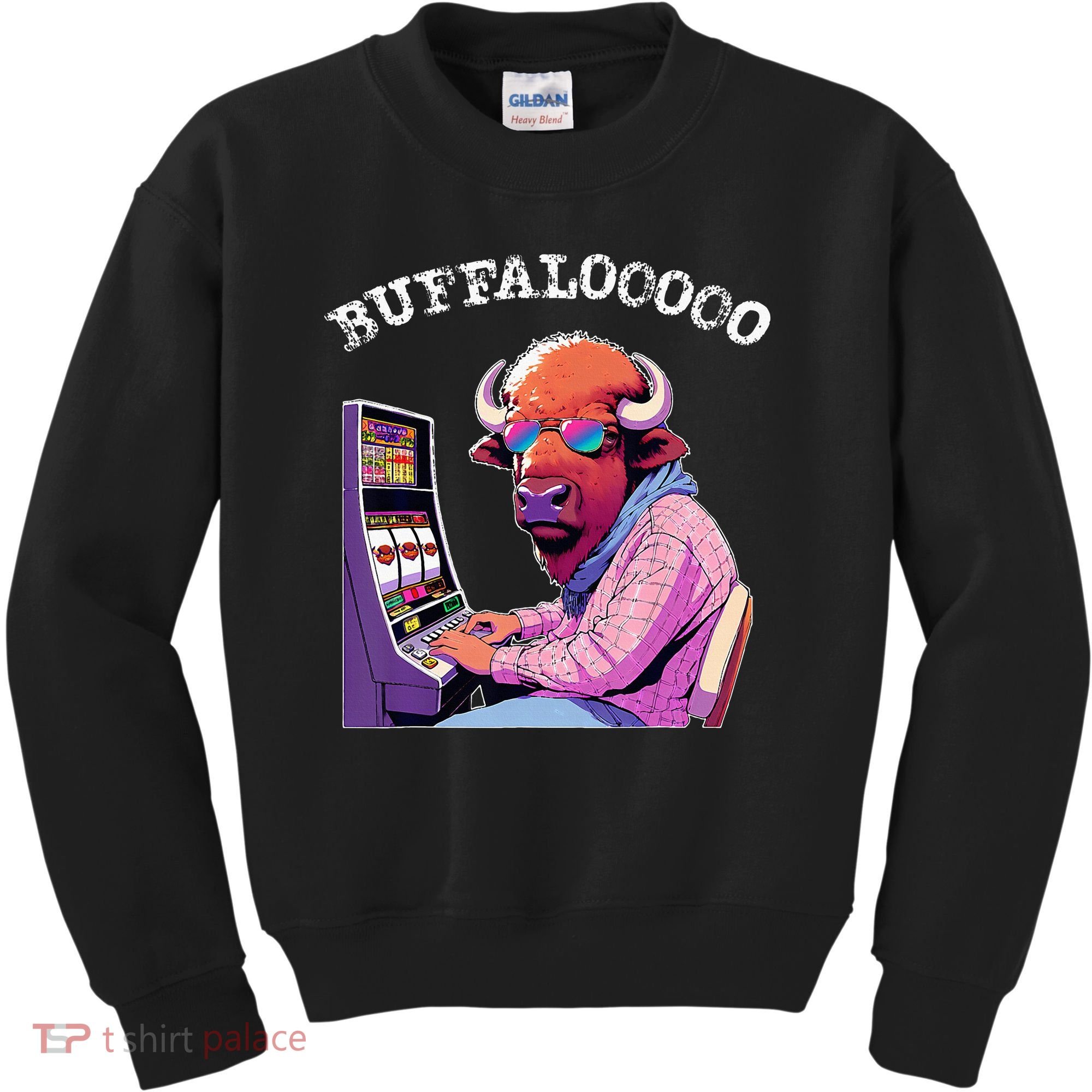 Lucky Buffalo Casino Slot Machine Buffalooooo Gambling Kids Sweatshirt