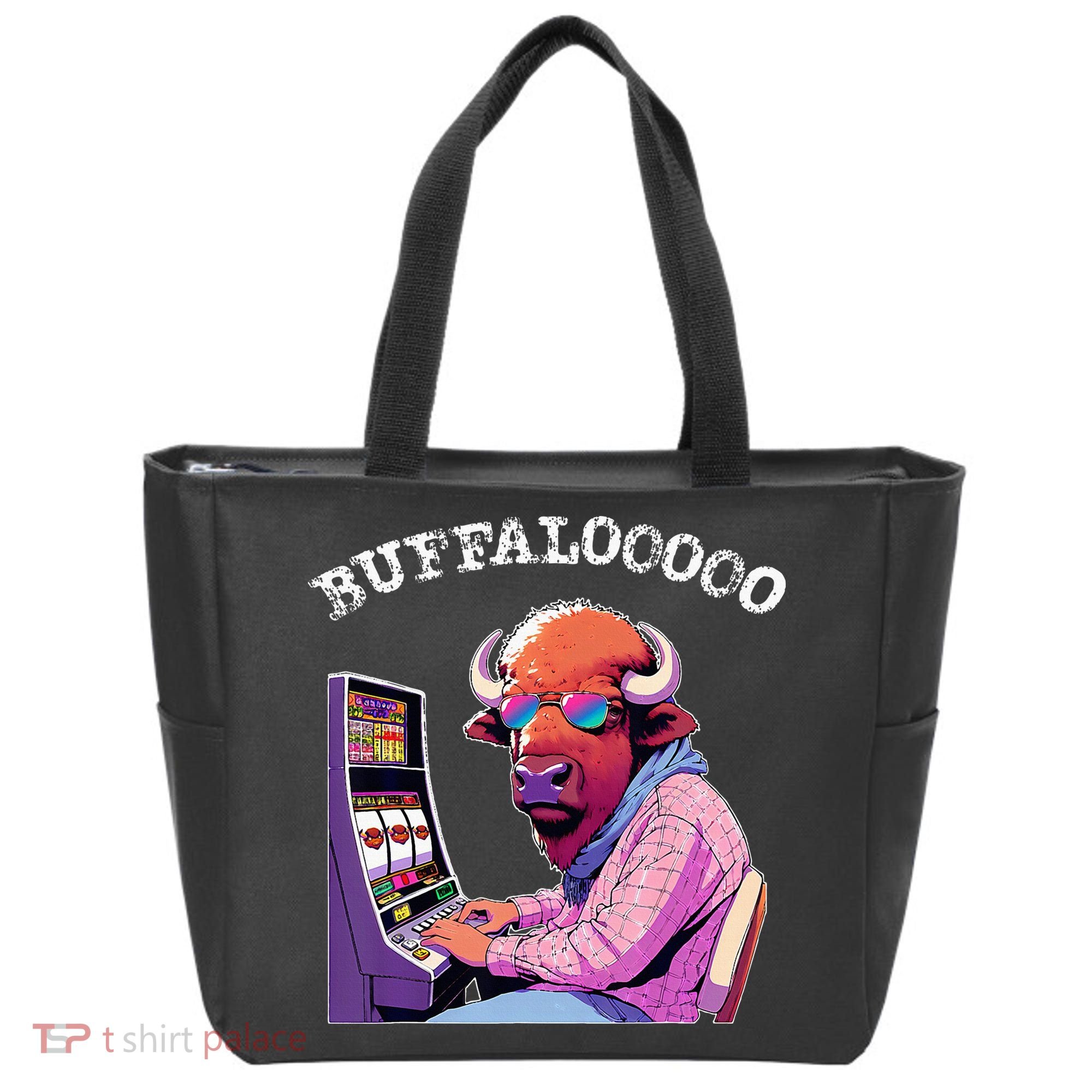 Lucky Buffalo Casino Slot Machine Buffalooooo Gambling Tote Bag
